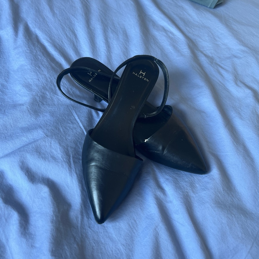 Halston Heritage Black Pointed Heels